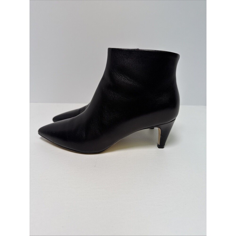 Nordstrom Signature Flora Ankle Bootie Genuine Leather Black Size US 5.5 EU 35.5 - Picture 3 of 13